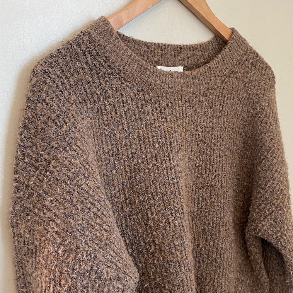 Heartloom Celine Sweater Medium Brown Crew Neck Size Medium - Picture 12 of 14